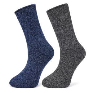 Șosete Groase din Lână de Alpaca Set 2 Perechi - Model „Alpaca Peak Midnight”