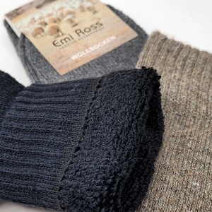 Șosete Groase din Mix de Lână Set 3 Perechi - Model „Classic Winter” - Prezentare șosete detaliu la interior.