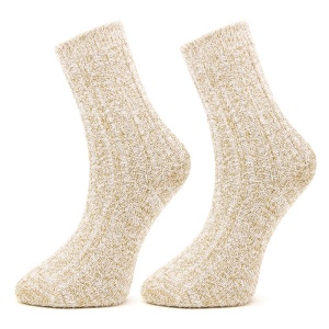 Sosete Pufoase Set 2 Perechi Model 'Fluffy Dreams' Creamy | Confort Absolut și Eleganță