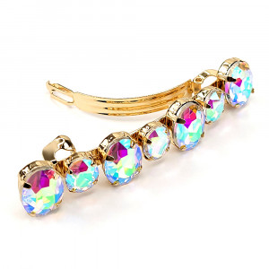 Agrafa de Par Metalica cu Pietre Mari 'Bright and Shining Rainbow' 