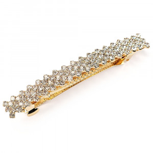 Agrafa de Par Metalica cu Pietre 'Sparkles' Gold
