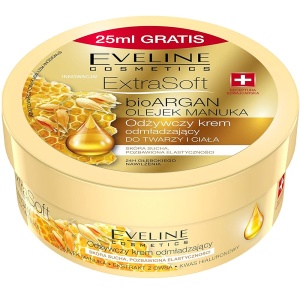Crema de Față și Corp cu Ulei de Argan și Manuka Eveline ExtraSoft | Calmează și Regenerează