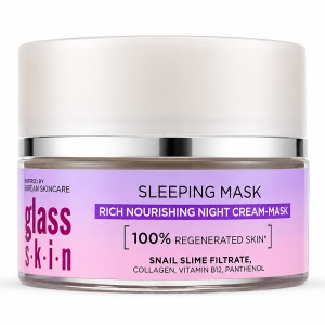 Cremă-Mască de Noapte Hidratare Intensă și Regenerare Glass Skin - Eveline Cosmetics (50ml)