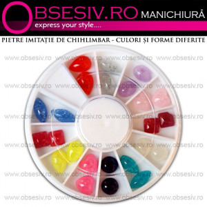 Decor Unghii Imitatie de Chihlimbar Culori și Forme Diferite - Img 2