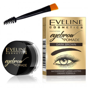 Fard Sprancene Eveline Cosmetics Eyebrow Pomade, Dark Brown