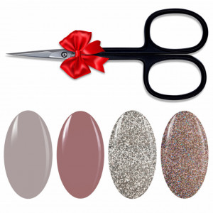 Kit Geluri Color Exclusive Premium, 4 Culori la Alegere + Forfecuta Cadou