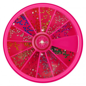 Pietricele Marunte Multicolore Diametru Ø 1mm, Decoruri Unghii de Tip Nail Art