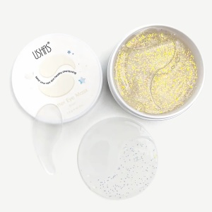 Plasturi pentru Ochi cu Extract de Melc și Glitter Ushas | 60 Plasturi Revitalizanți, Ochi Obosiți