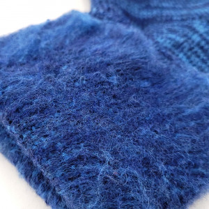 Set 2 Perechi Sosete din Lana de Alpaca Model 'Linear Style' Blue/Gray