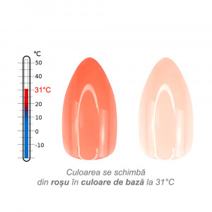 Set 24 Unghii Termocrome Reutilizabile cu Manichiura Instant, Red Coral
