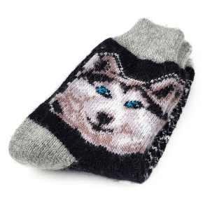 Sosete din Lana Naturala 100% Brand Eluna Model 'Wool Huski'