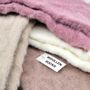 Șosete Călduroase din Lână Set 4 Perechi - Plush Clouds, Protecție Până la -30°C. Prezentare detaliu sosete din lana.