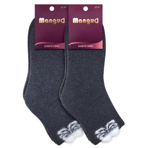 Sosete Groase Set 2 Perechi Model 'Free Flight' Dark Gray - Prezentare șosete cu etichetă.