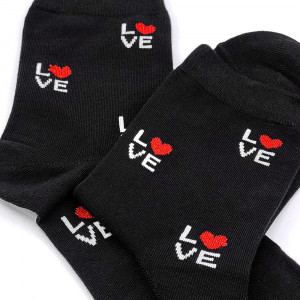 Sosete Vesele Dama Model 'L💗VE' Culoare Negru