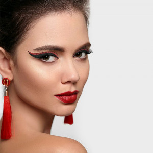 Autocolante Reutilizabile Machiaj Ochi Eyeliner Forma Cat Eye Pink, 4 Perechi
