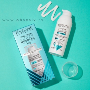 Booster Față cu Acid Hialuronic si Vit. C | Hidratare si Iluminare - Eveline Hyaluron Super Needles 100