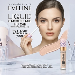 Privire Odihnită: Vezi efectul instant de iluminare cu Eveline Liquid Camouflage.