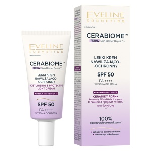Crema de Față Hidratantă cu Ceramide și SPF 50 PDRN+ Cerabiome Eveline Cosmetics - 30ml