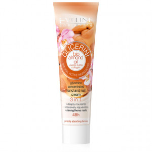 Crema Maini cu Glicerina si Ulei BIO de Migdale 3 in 1 Glicerini Eveline Cosmetics