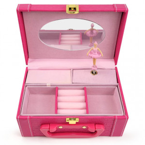 Cutie Muzicala cu Balerina pentru Bijuterii Model 'Pink Princess'