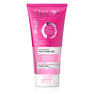 Gel de Curățare Facială 3în1 cu Acid Hialuronic Eveline Facemed+ | Curățare, Hidratare și Calmarea Pielii