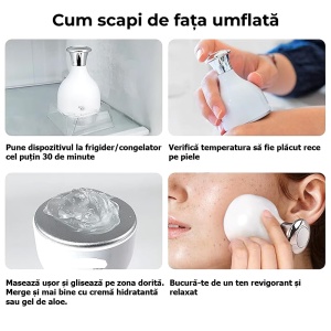 Simplu și eficient: Răcește, testează, masează și curăță pentru un ten revitalizat.