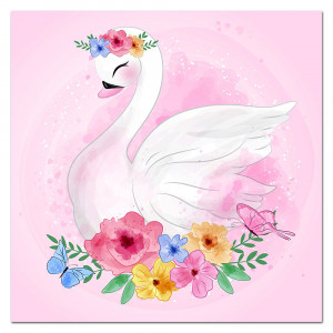 Pictura cu Diamante 5D Kit Complet Model 'Flower Princess' 20x20cm