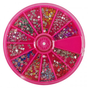 Pietricele Unghii Multicolore in Forma de Stelute 