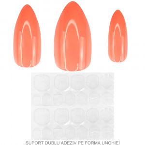 Set 24 Unghii Termocrome Reutilizabile cu Manichiura Instant, Red Coral