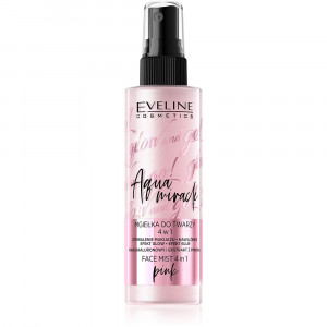 Spray Fixarea Machiaj 4in1 Pink Aqua Miracle Glow and Go Eveline Cosmetics