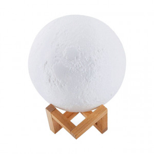 Umidificator Aer si Lampa 3D in Forma de Luna cu Incarcare USB
