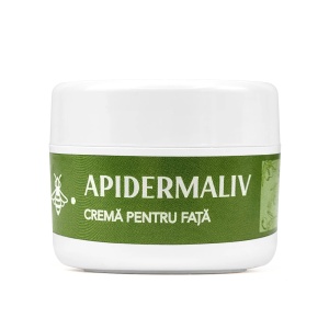 Apidermaliv Cremă de Față cu Lăptișor de Matcă, Ulei de Măsline și Unt de Shea - Prezentare produs.