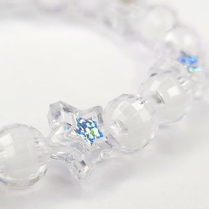 Bratara Elastica cu Margele de 8mm Model 'Crystal Twilight'