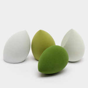 Bureti Machiaj Beautyblender Set 4 Buc. cu Suport si Cutie in Formă de Ursuleț, Olives
