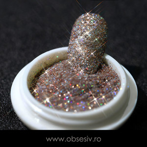 Flash Glitter Sclipici Unghii Obsesiv Culoare Silver Bronze Cod 01