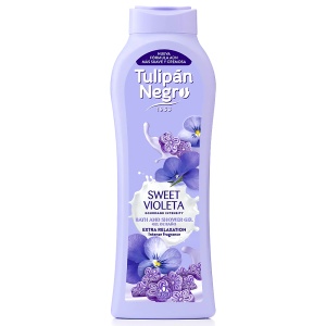 Gel de Baie Fără Parabeni Sweet Violeta Tulipan Negro - Parfum Floral Dulce și Extra Relaxare
