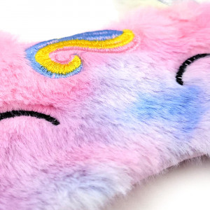 Masca de Dormit Pufoasă Model 'Sleepy Unicorn' + Set Dopuri Urechi