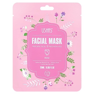 Mască Facială cu Extract de Trandafir Ushas - Hidratare Intensă, Calmare și Strălucire Naturală, 25ml