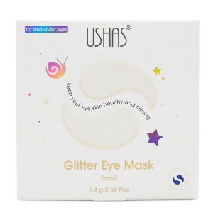 Mască pentru Ochi cu Extract de Melc și Glitter Ushas - Set 60 Paduri Hidrogel pentru Revitalizare și Luminozitate