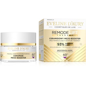 Mezo-Booster cu Ceramide 60+ Eveline D'Aury Cosmétiques de Luxe – cremă premiată pentru restabilirea conturului facial.