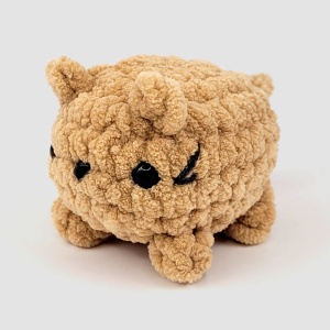 Pisicuță de Pluș Croșetată Manual 'Cookies Cat' - Jucărie Handmade, Cadou Perfect
