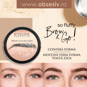 Săpun Gel Stilizare Sprâncene Transparent Eveline Cosmetics Brow & Go