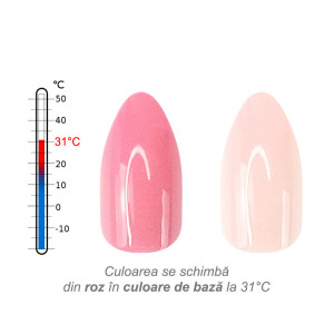 Set 24 Unghii Termocrome Reutilizabile cu Manichiura Instant, Pink Virgins