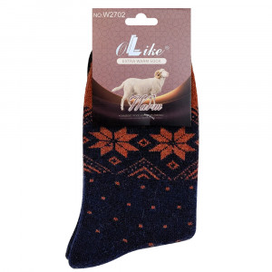 Sosete Flausate din Lana Model 'Welcome Winter' Culoare Bluemarine