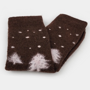 Sosete Groase de Iarnă Set 2 Perechi Model 'Winter Beauty' Brown - Prezentare șosete.