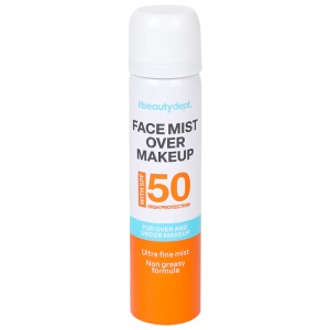 Spray de Protecție Solară Facială SPF 50 The Beauty Dept - Setare și Reaplicare peste Machiaj, 75ml