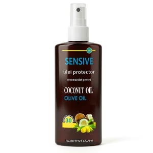 Ulei de Cocos și Ulei de Măsline cu Protecție SPF 30 Sensive - Hidratare și Bronz Uniform (Rezistent la Apă), 150ml
