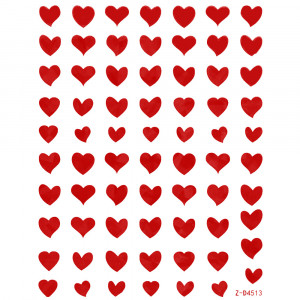 Abtibilde Unghii cu Inimioare Decorative pentru Manichiura 'Sweet Heart' No. Z-D4513 Red
