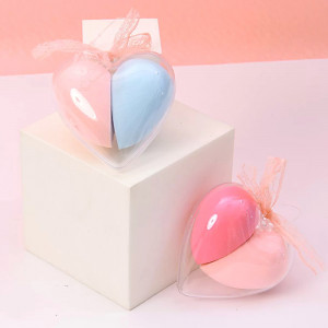Bureti Machiaj Beauty Blender Set 2 Buc in Cutie Forma de Inima Cod 01