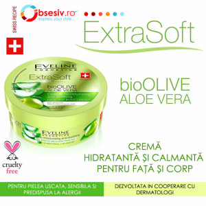 Crema Fata si Corp Eveline Cosmetics Extra Soft Bio Olive Aloe Vera